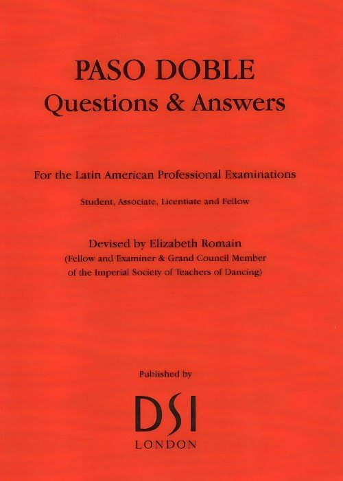 Question. Answer Ebook Ebook: ISTD Questions & Answers Paso Doble